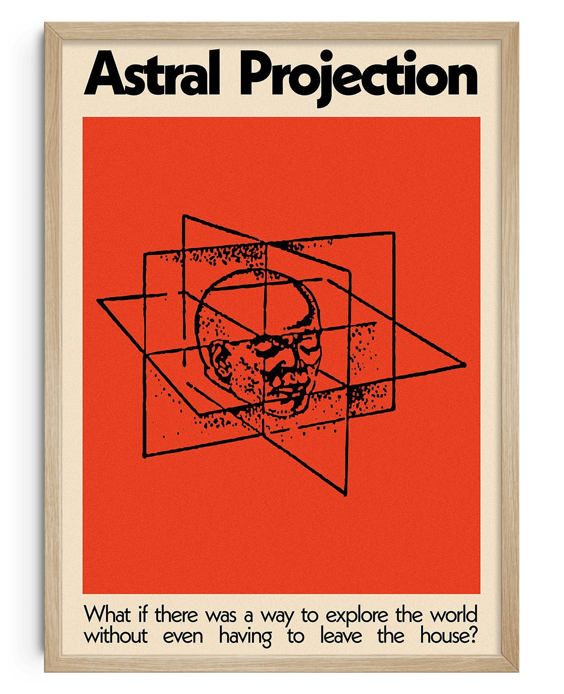 8.3x11.7" (A4) / Framed natural Astral Projection contemporary wall art print by George Kempster - sold by DROOL