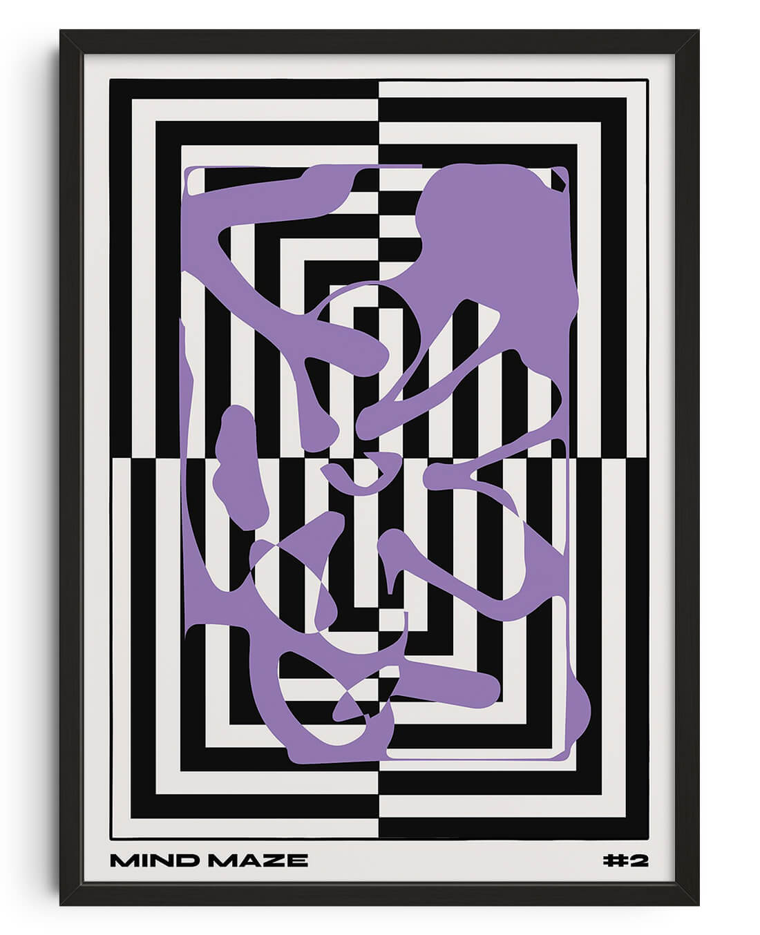 Mind Maze #2 contemporary wall art print by Lou Wang - sold by DROOL