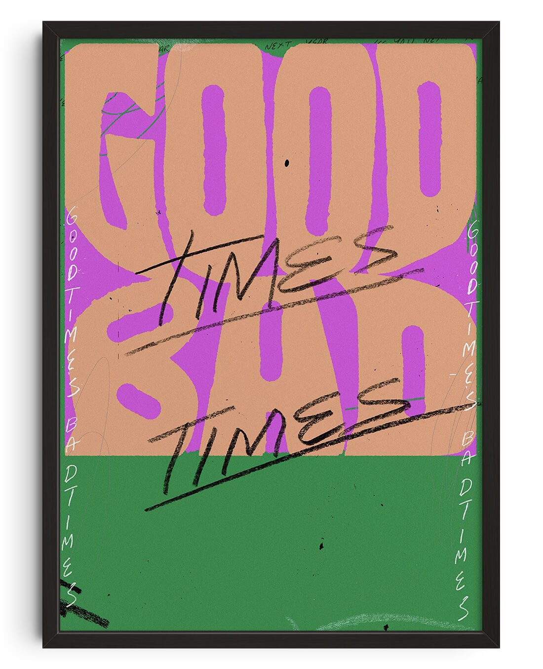 Good times, bad times contemporary wall art print by Jorge Santos - sold by DROOL