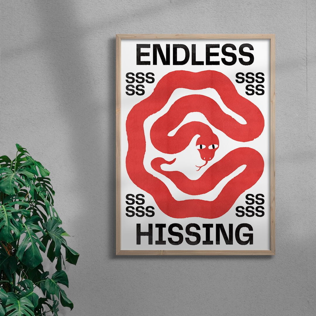 Endless Hissing contemporary wall art print by Alexander Khabbazi - sold by DROOL