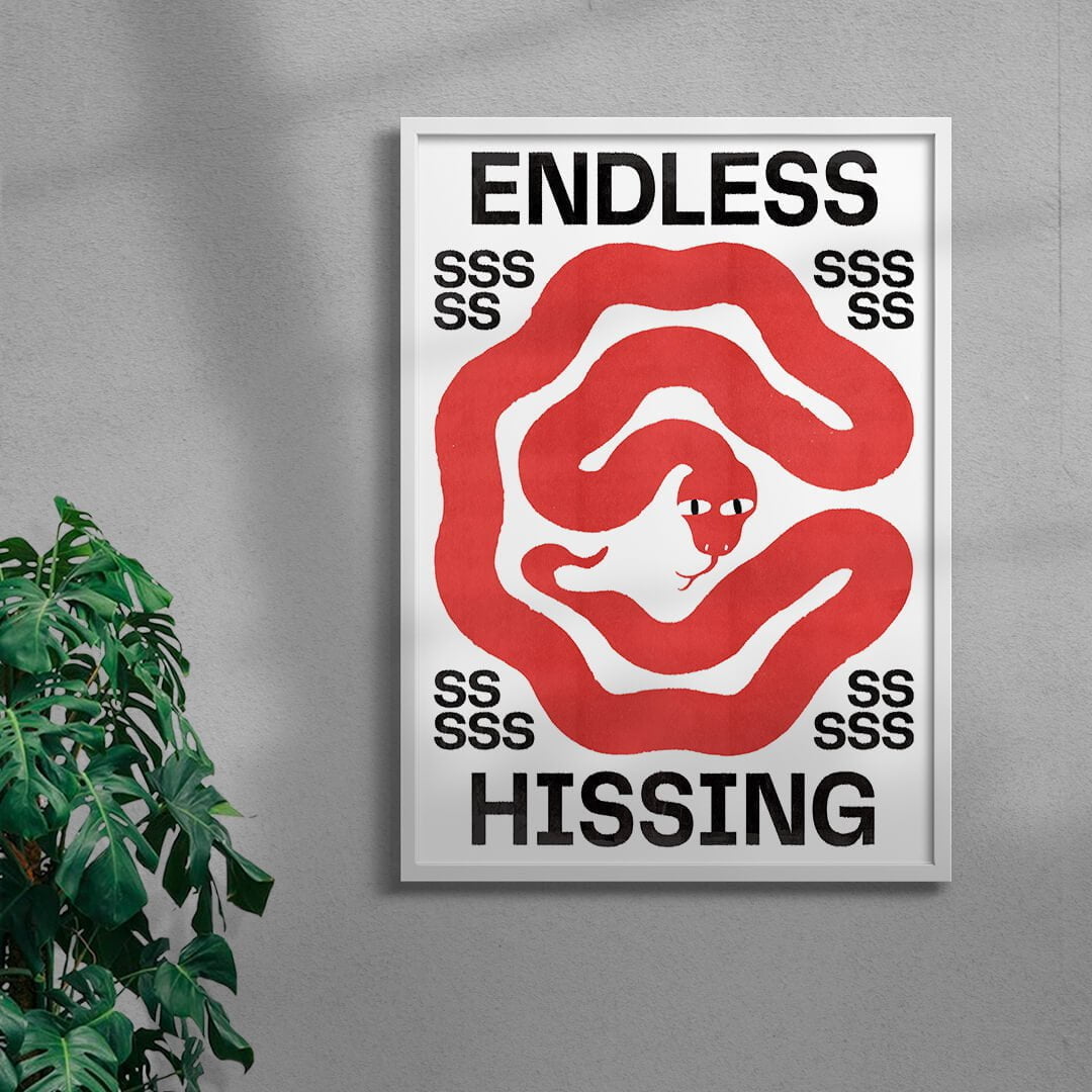 Endless Hissing contemporary wall art print by Alexander Khabbazi - sold by DROOL