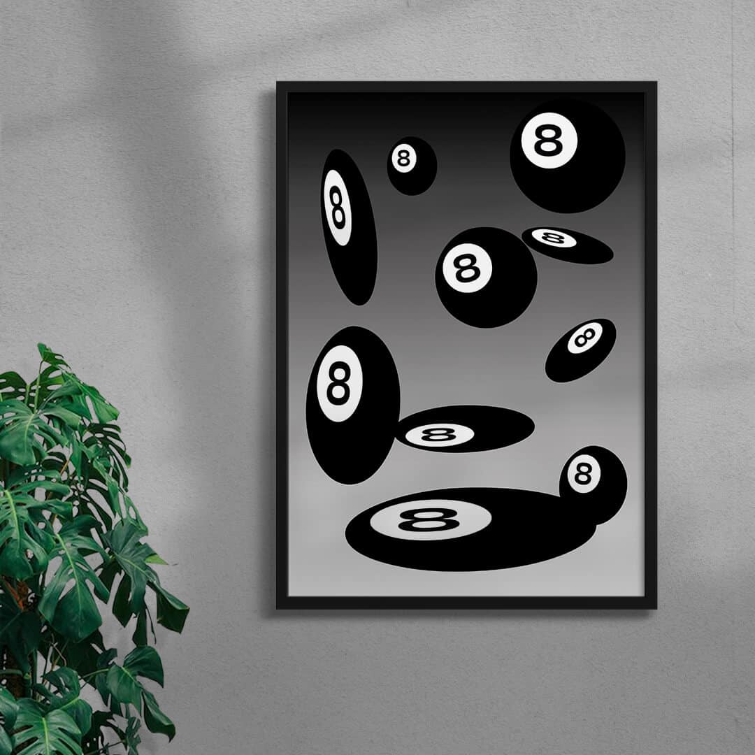 Magic 8 - UNFRAMED contemporary wall art print by Adam Foster - sold by DROOL