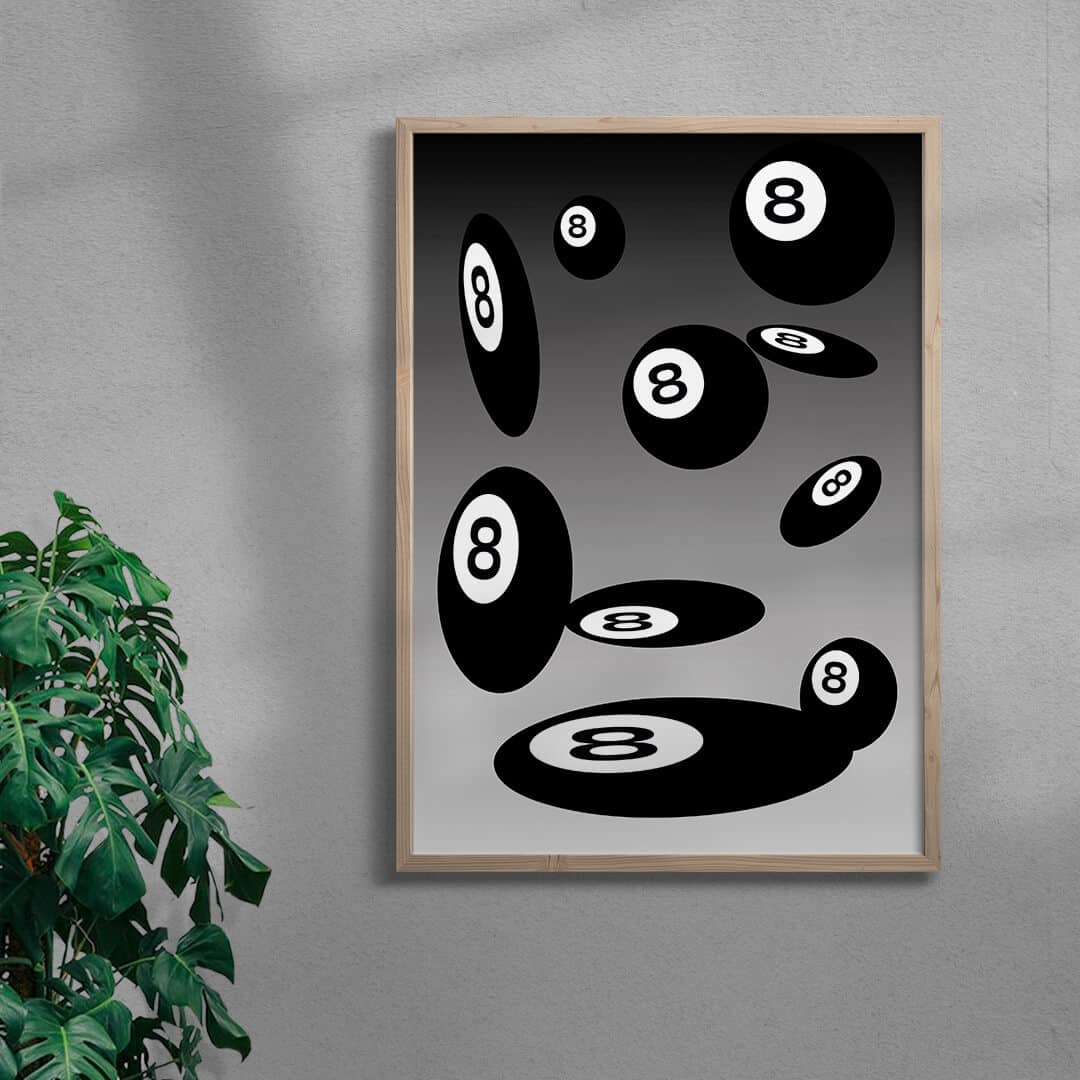 Magic 8 - UNFRAMED contemporary wall art print by Adam Foster - sold by DROOL