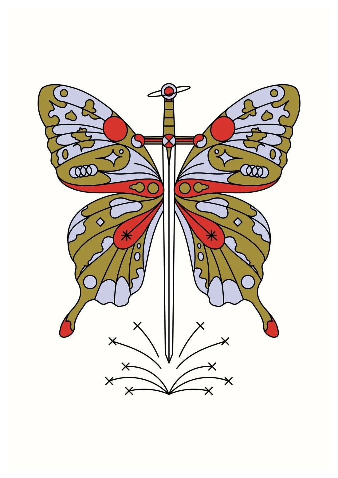Mariposa contemporary wall art print by Juan Sebastián Rosillo - sold by DROOL