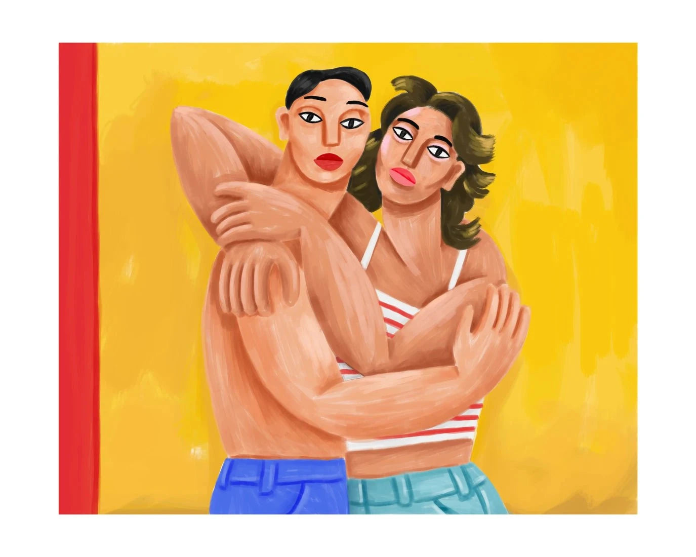 Le retour des amants de Rimini contemporary wall art print by Cépé - sold by DROOL