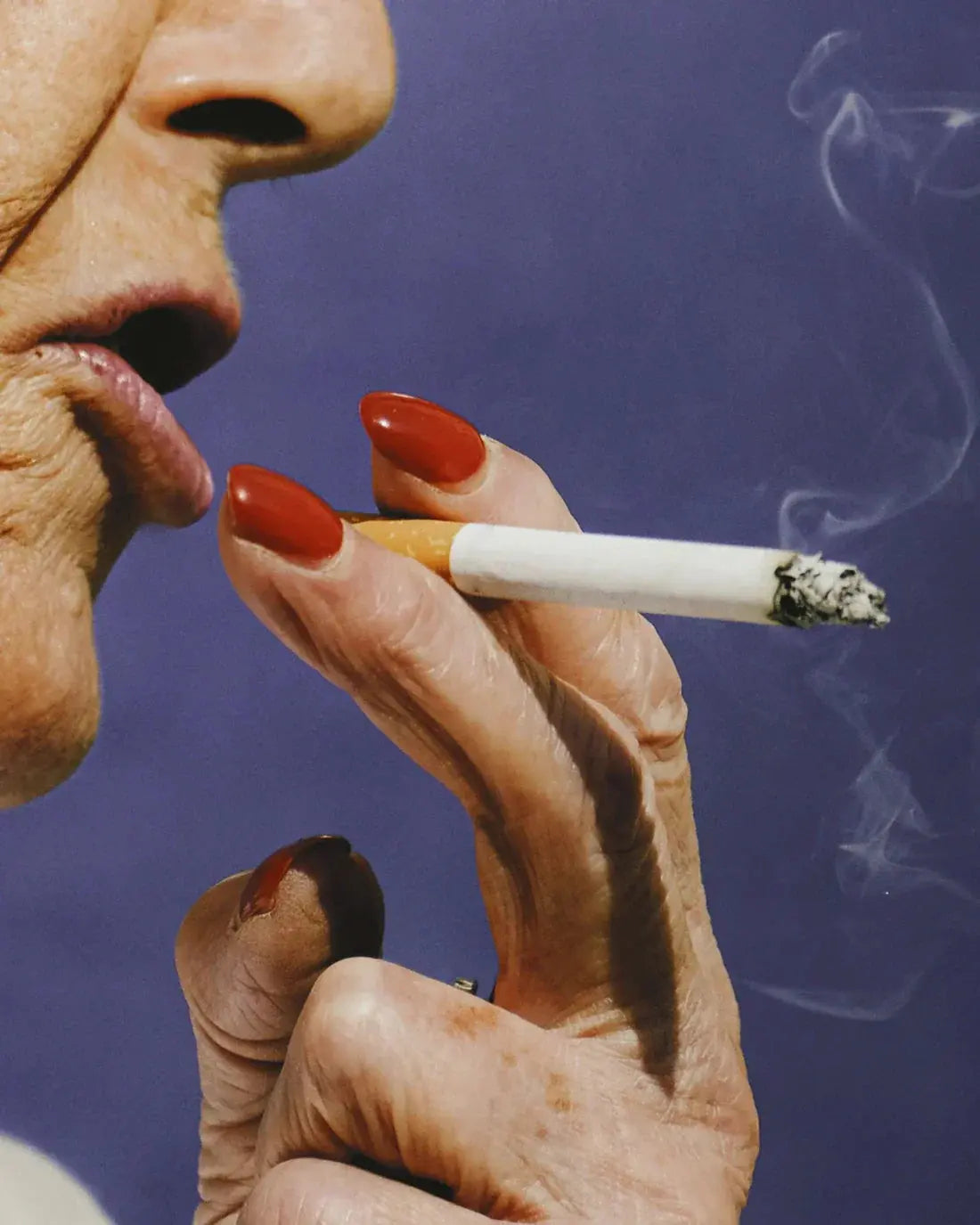 Elderly Smoker contemporary wall art print by Francesco Gioia - sold by DROOL
