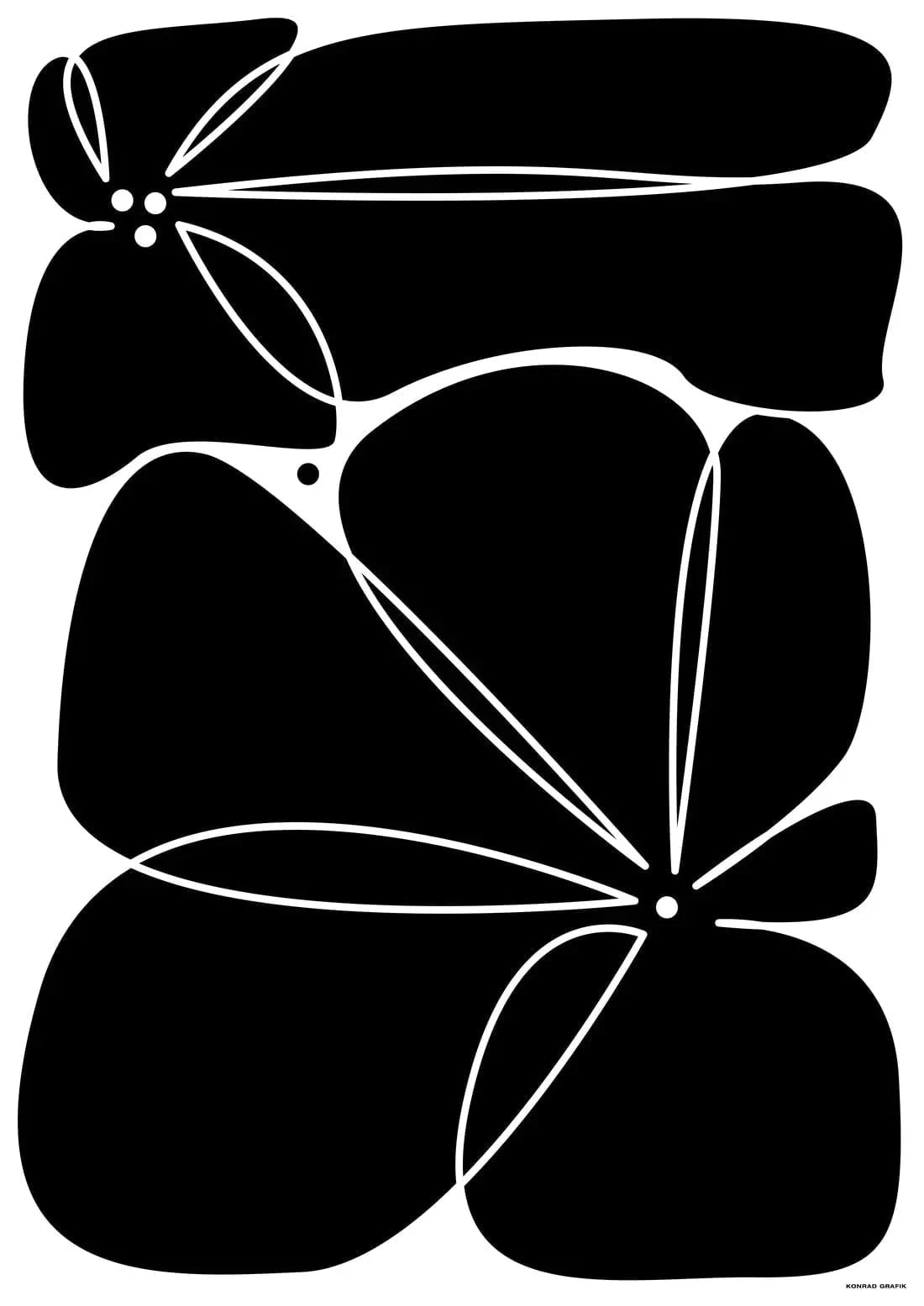 Flowers contemporary wall art print by Konrad Grafik - sold by DROOL