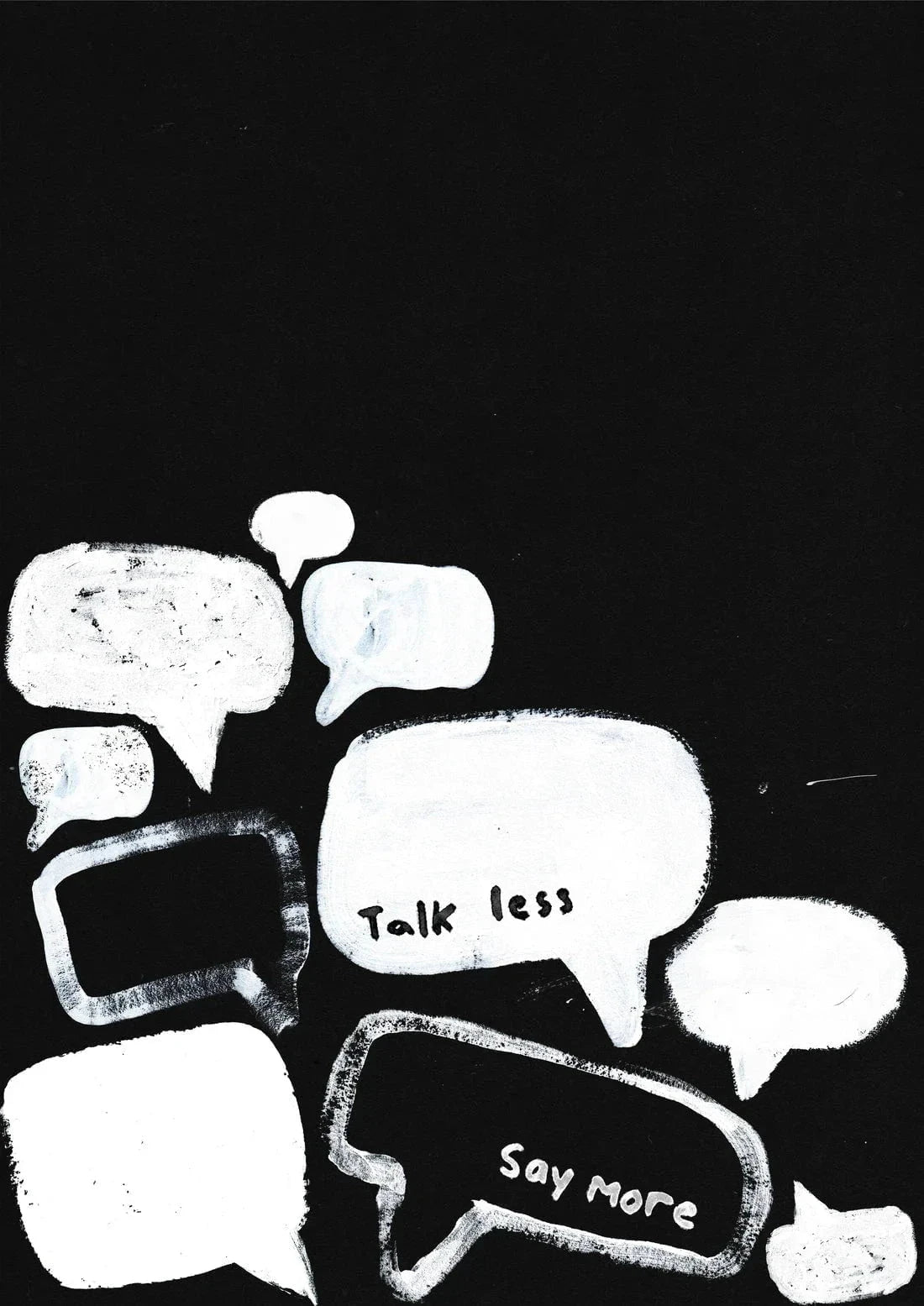 Talk Less, Say More contemporary wall art print by Ciara Wade - sold by DROOL