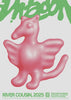 Pink Dwagon contemporary wall art print by River Cousin - sold by DROOL