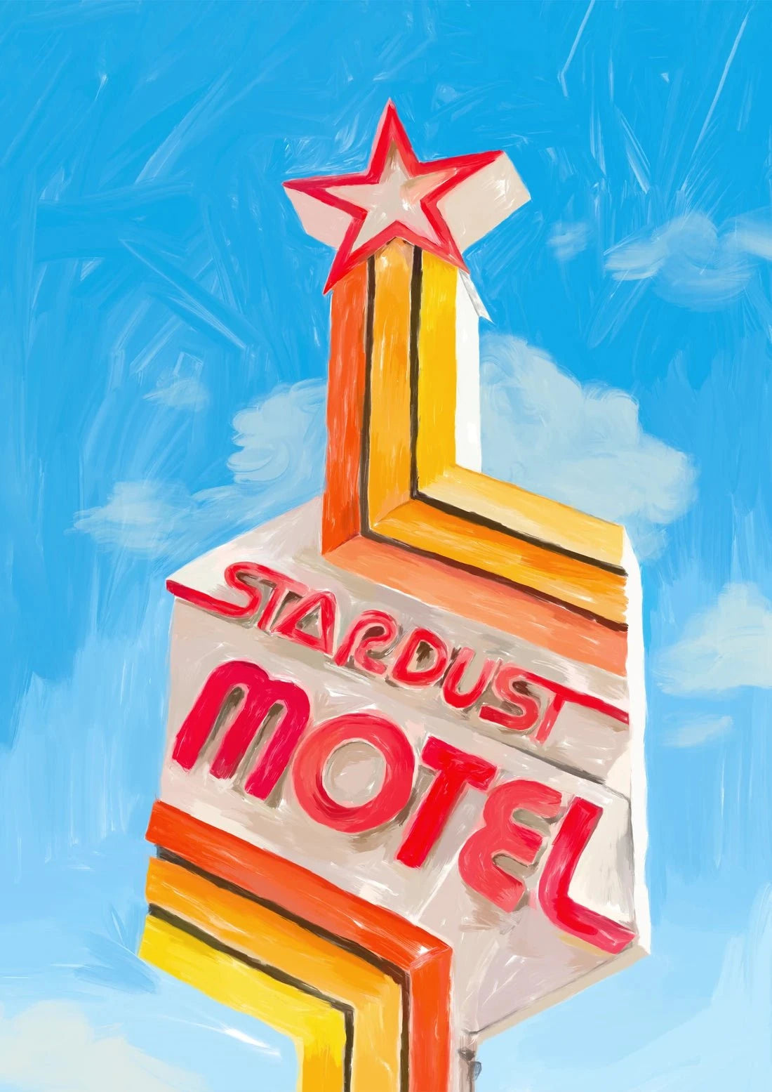 Stardust Motel contemporary wall art print by Laurie Campbell - sold by DROOL