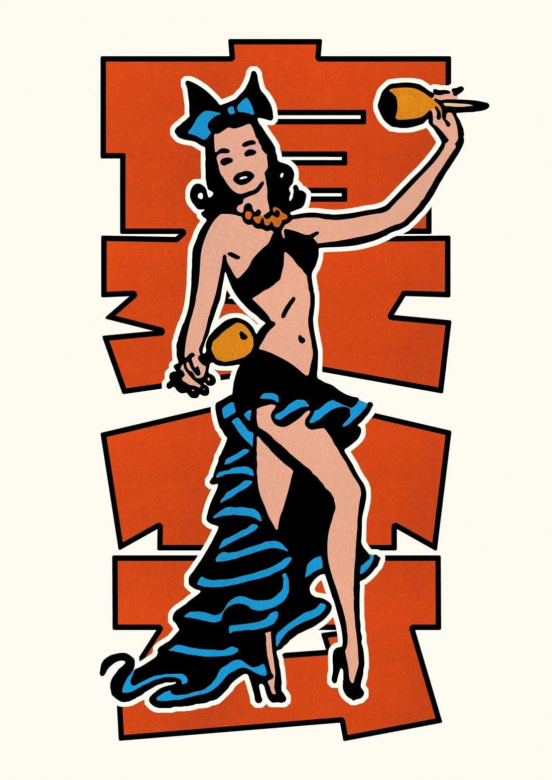 Fiesta contemporary wall art print by Othman Zougam - sold by DROOL