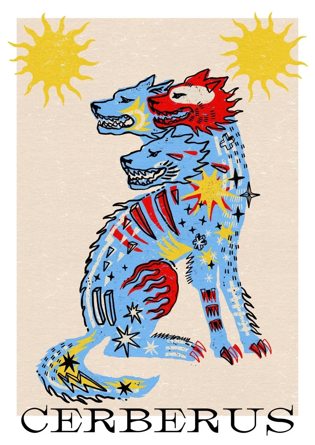 Cerberus II contemporary wall art print by Kwonny - sold by DROOL