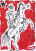 Halt contemporary wall art print by Caitlin Flood-Molyneux - sold by DROOL