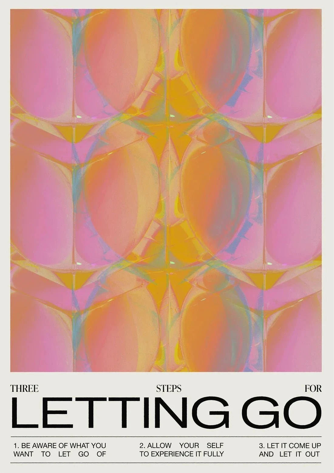 Three Steps For Letting Go contemporary wall art print by Coveposter - sold by DROOL