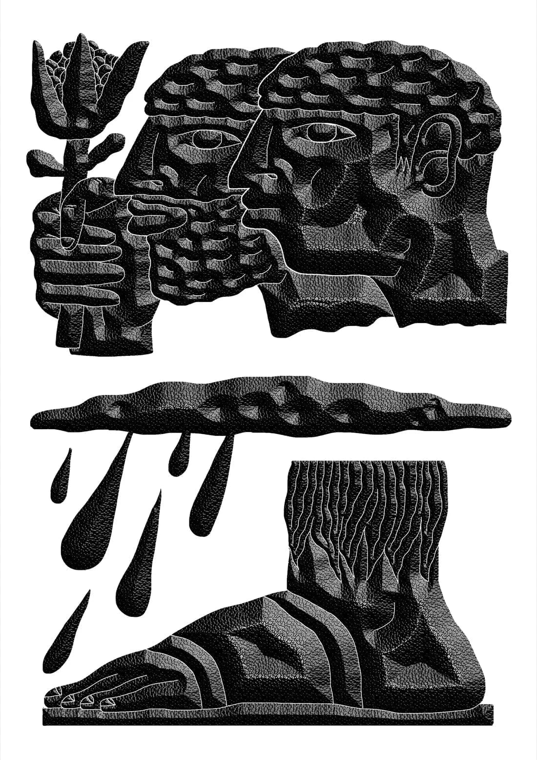 The Brothers and the Oath contemporary wall art print by Célestin Krier - sold by DROOL