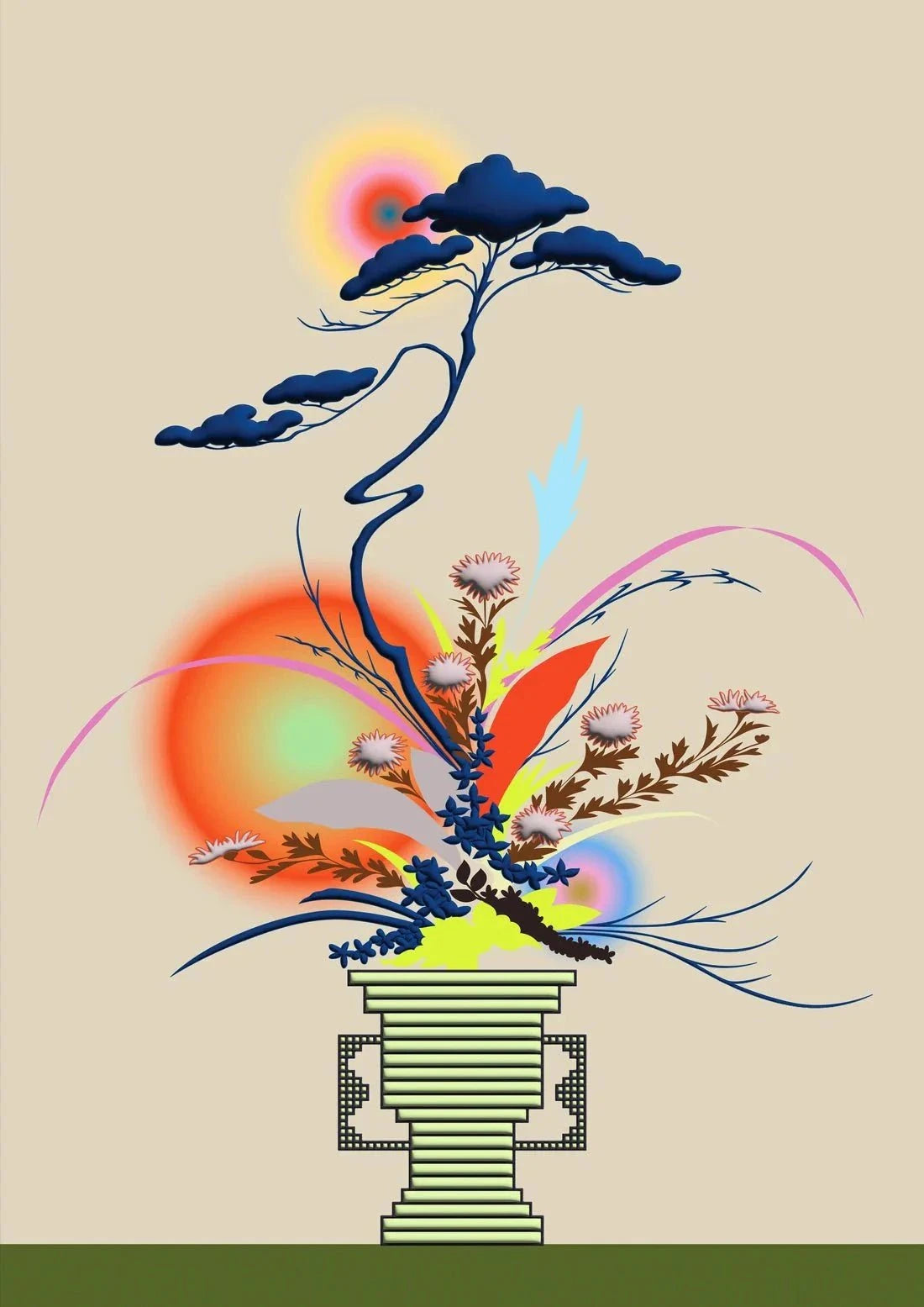Changing Seasons I contemporary wall art print by Brindha Kumar - sold by DROOL