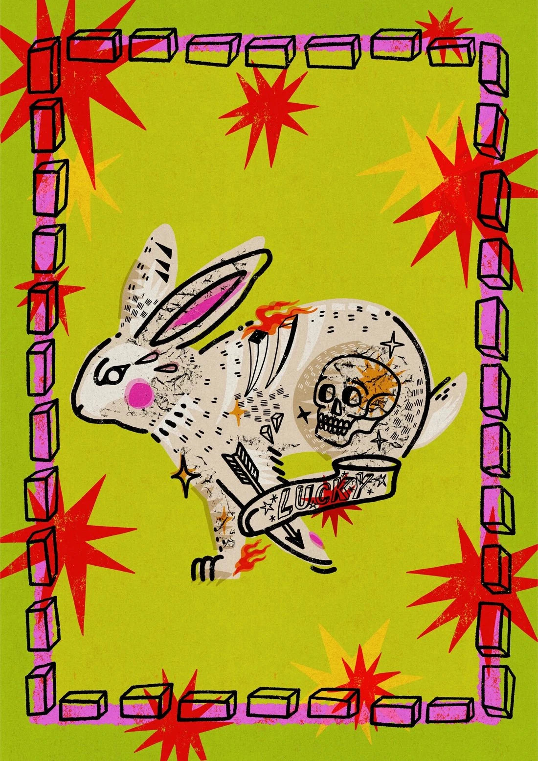 My Lucky Rabbit Foot contemporary wall art print by Kwonny - sold by DROOL