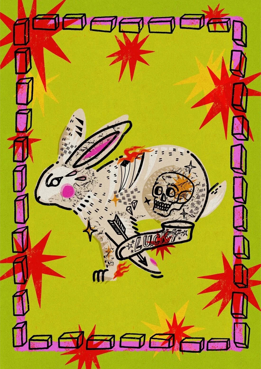My Lucky Rabbit Foot contemporary wall art print by Kwonny - sold by DROOL