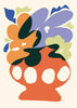Big Flowers in a Big Vase contemporary wall art print by Els Jennings - sold by DROOL