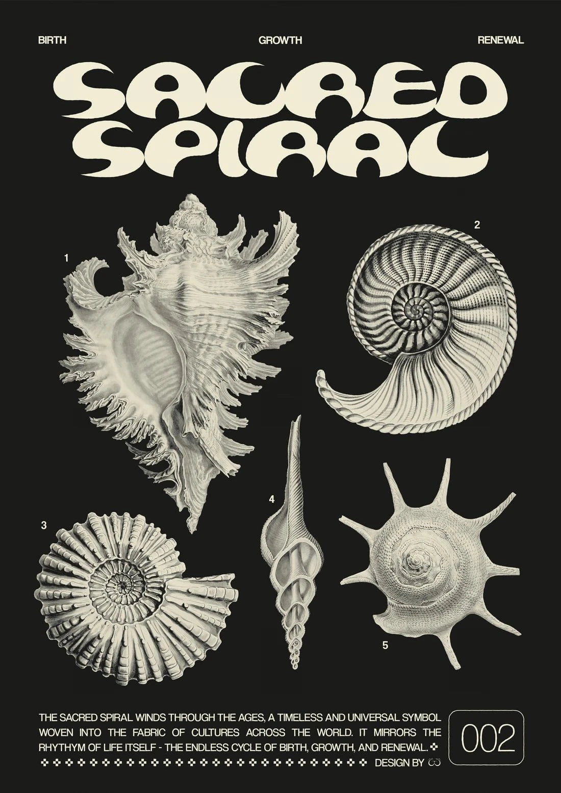 Sacred Spiral contemporary wall art print by Coveposter - sold by DROOL