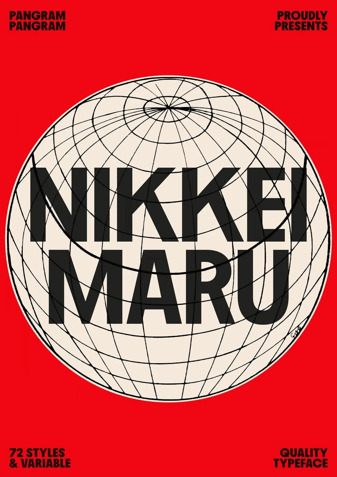 Nikkei Maru contemporary wall art print by Pangram Pangram Foundry - sold by DROOL