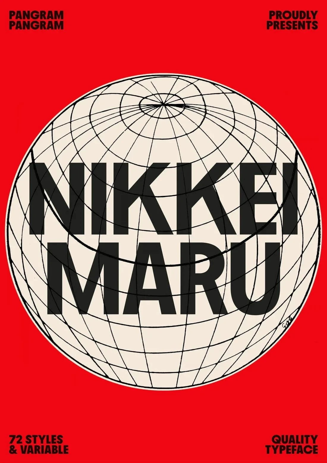 Nikkei Maru contemporary wall art print by Pangram Pangram Foundry - sold by DROOL