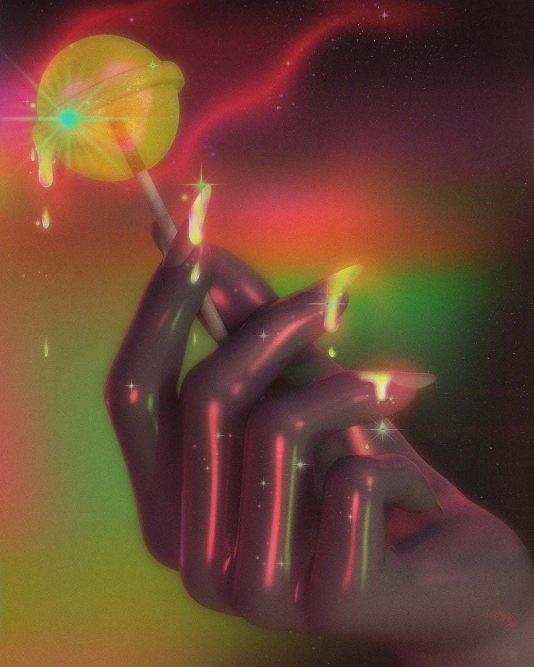 Melts in your hand contemporary wall art print by Ed Reika - sold by DROOL
