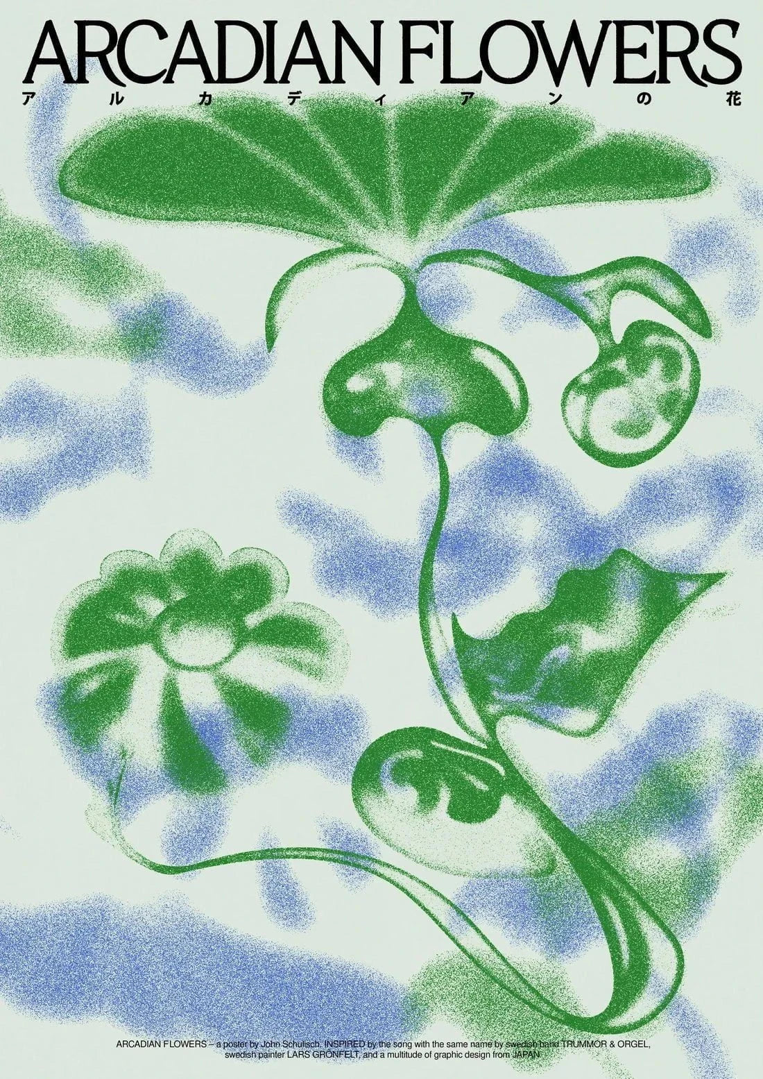 Arcadian Flowers contemporary wall art print by John Schulisch - sold by DROOL