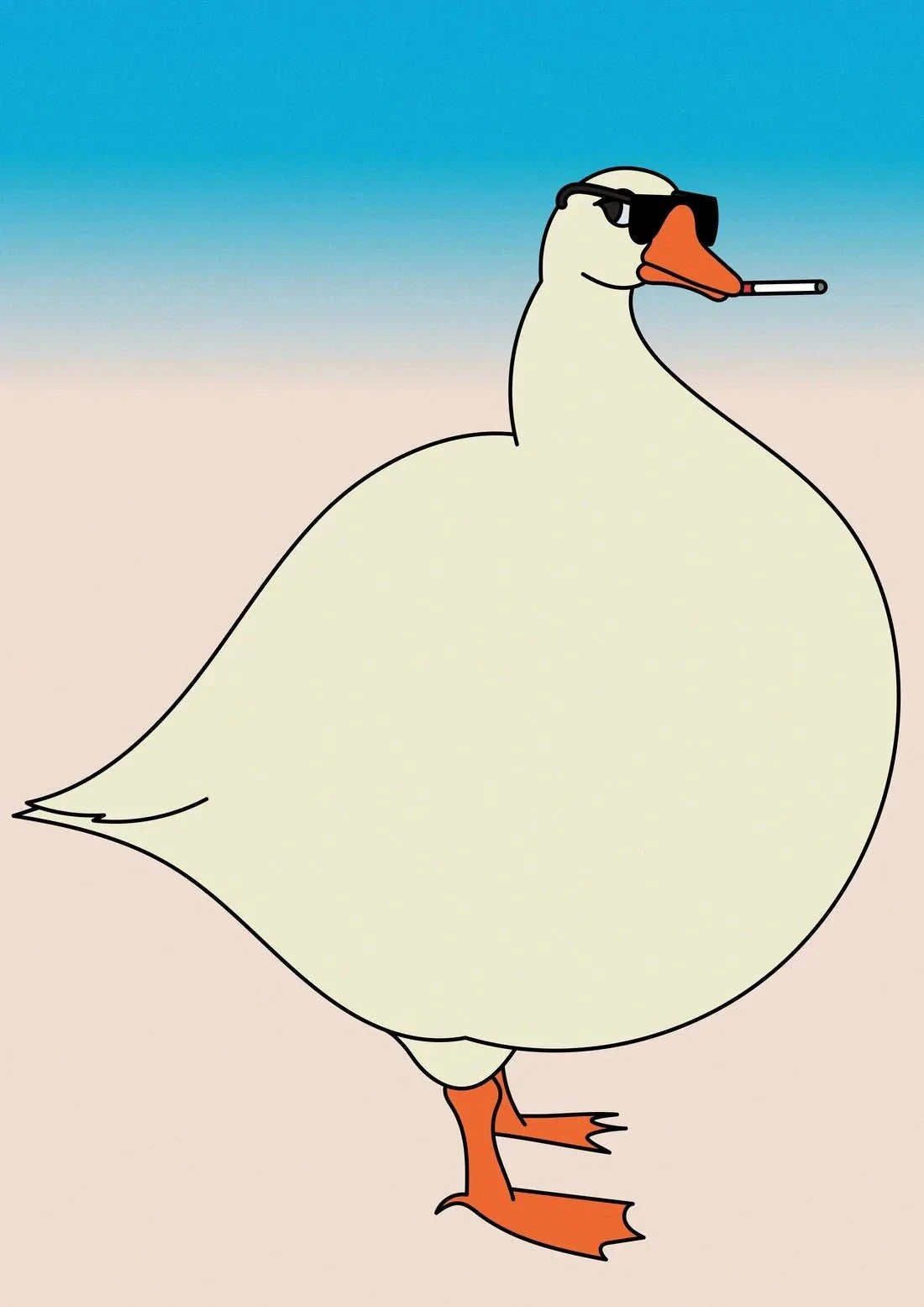 Goose contemporary wall art print by Will Da Costa - sold by DROOL