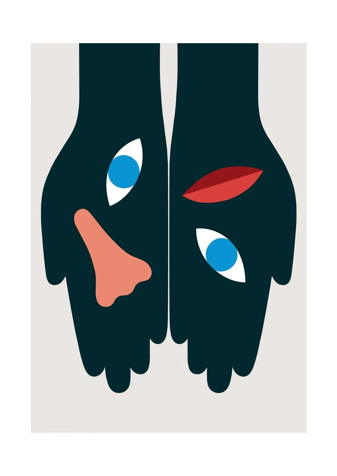 Loose Face contemporary wall art print by David Vanadia - sold by DROOL