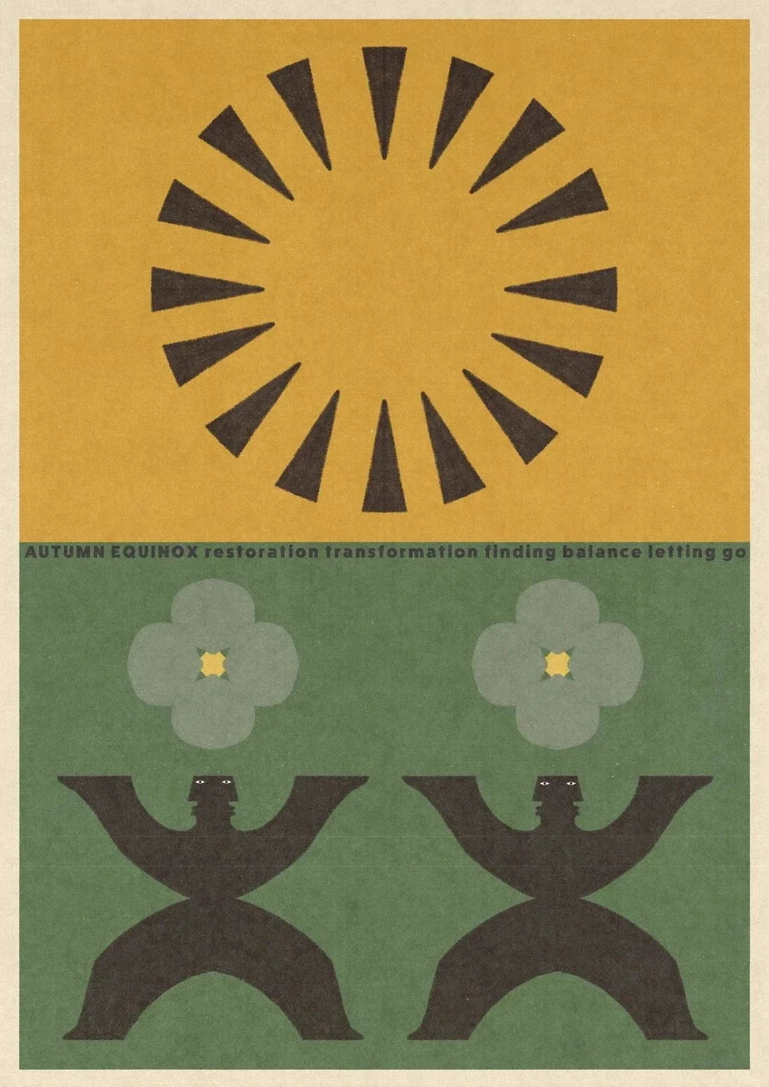 Autumn Equinox 2 contemporary wall art print by Imo Sinclair - sold by DROOL