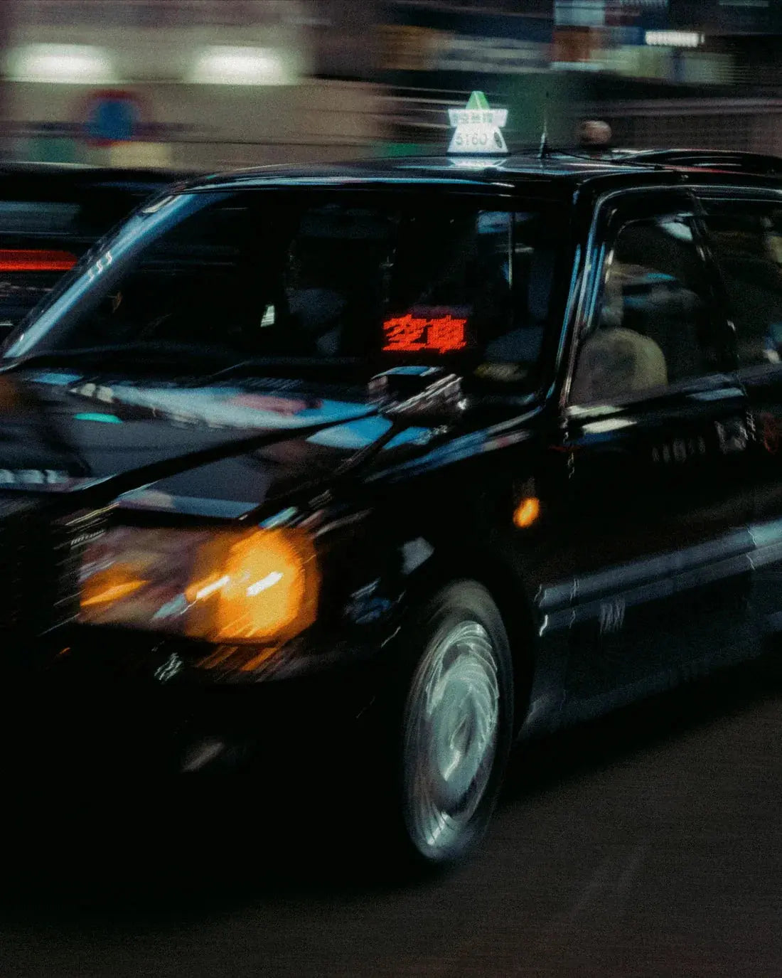 Japanese taxi contemporary wall art print by Jacky Jiang - sold by DROOL