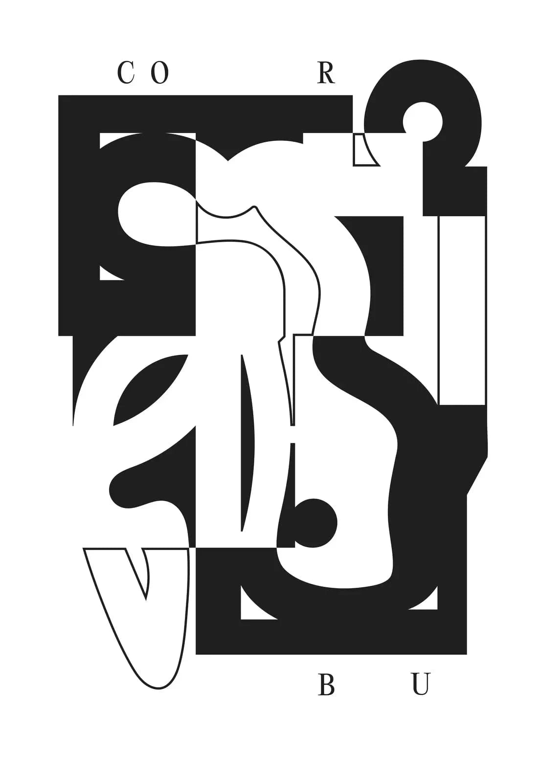 CORBU contemporary wall art print by Przemek Bizoń - sold by DROOL