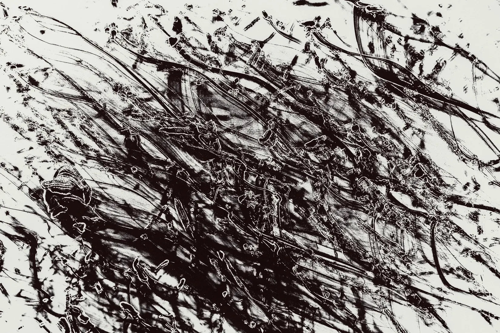 Ink Cascade contemporary wall art print by Omar Belattar - sold by DROOL