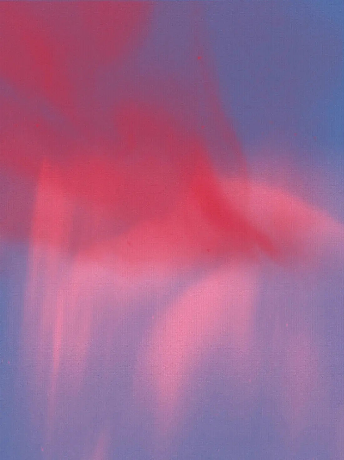Abstraction in neon pink and red on blue