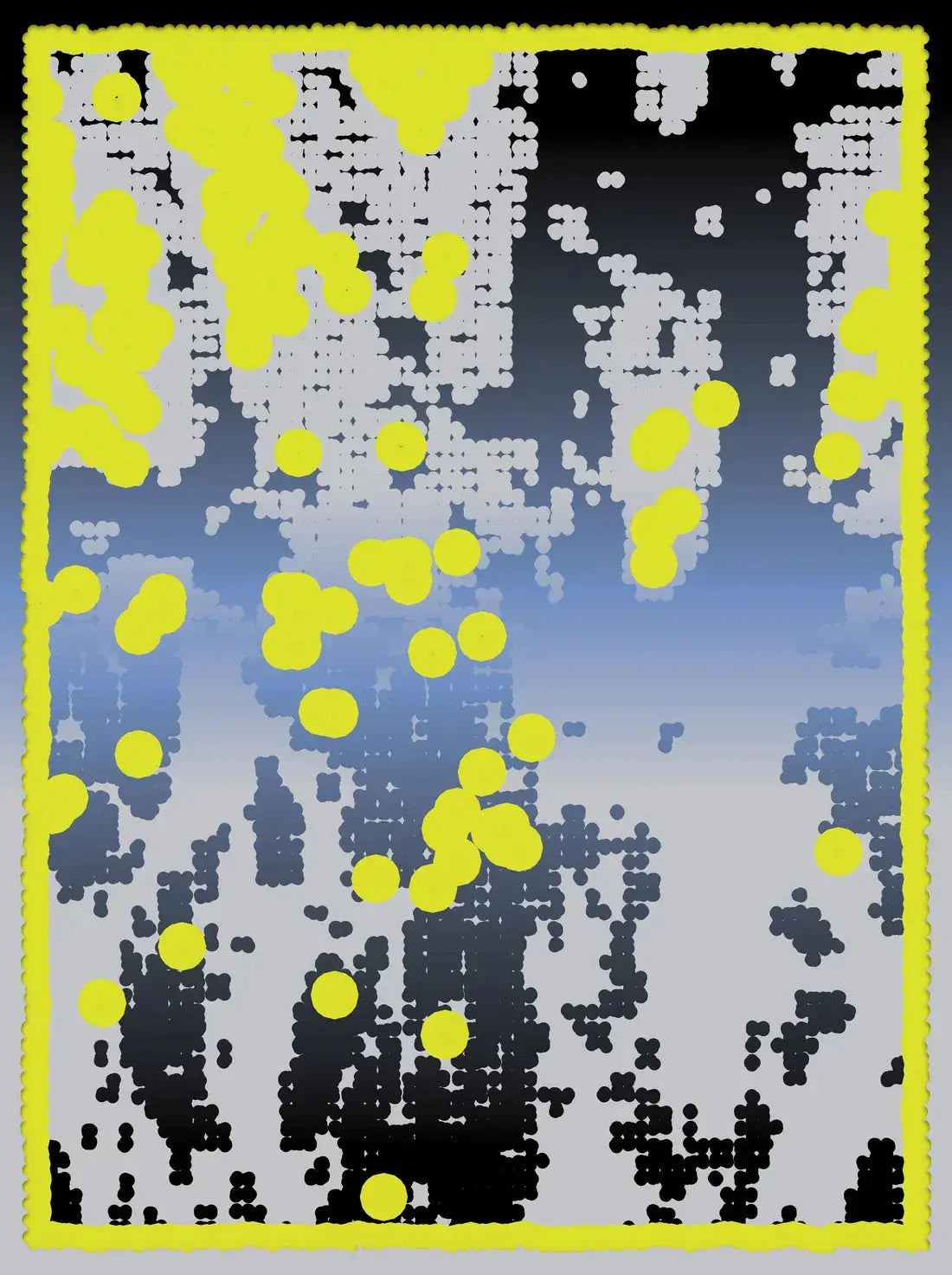 Digital Snow contemporary wall art print by Klara Troost - sold by DROOL