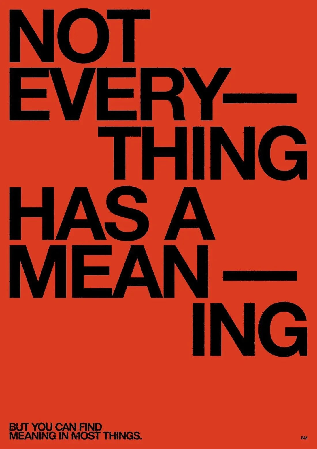 MEANING contemporary wall art print by Brad Mead - sold by DROOL