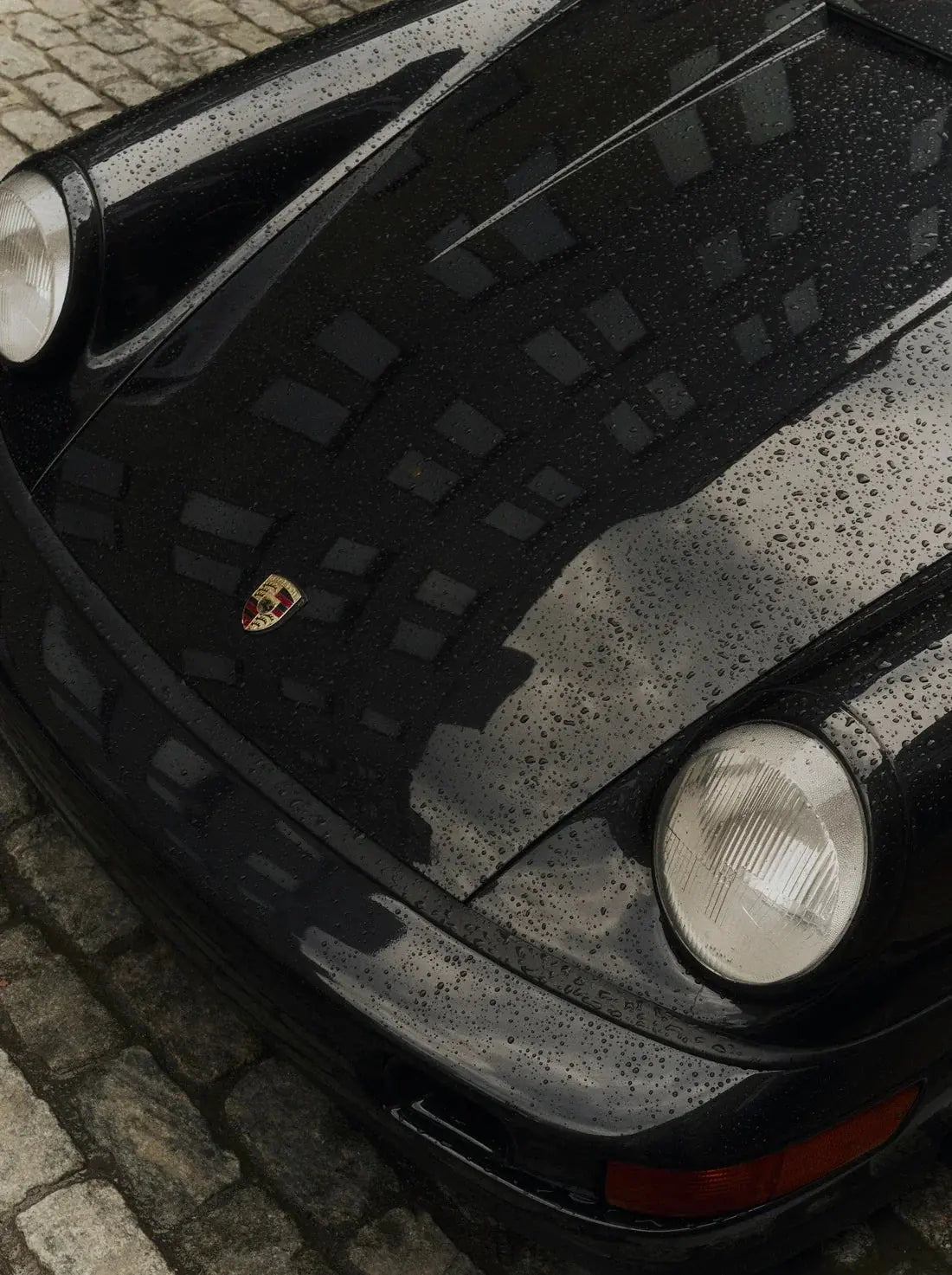 Porsche on cobbles 1 contemporary wall art print by Jonathan Elyea - sold by DROOL