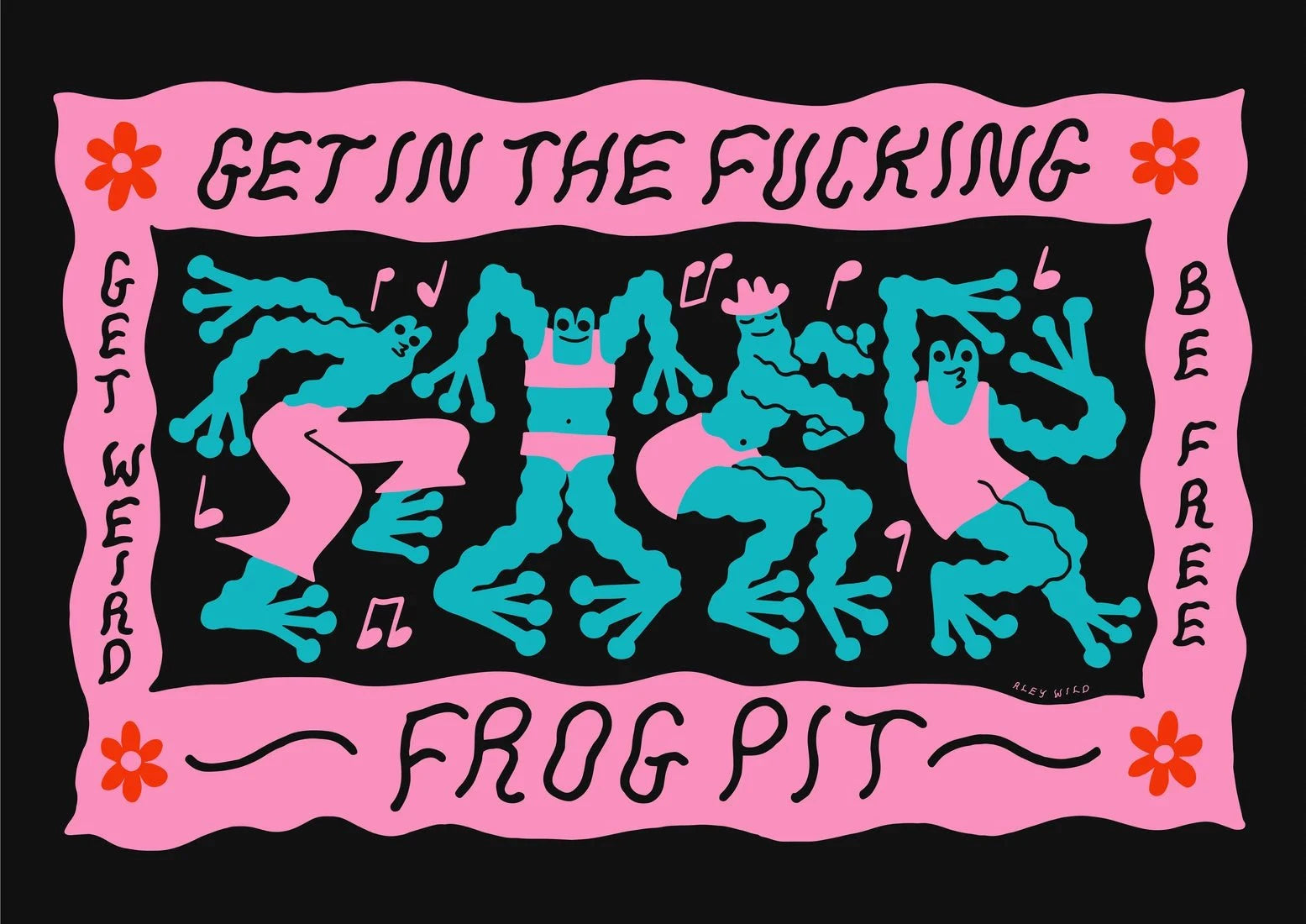 Get In The Fucking Frog Pit contemporary wall art print by Aley Wild - sold by DROOL