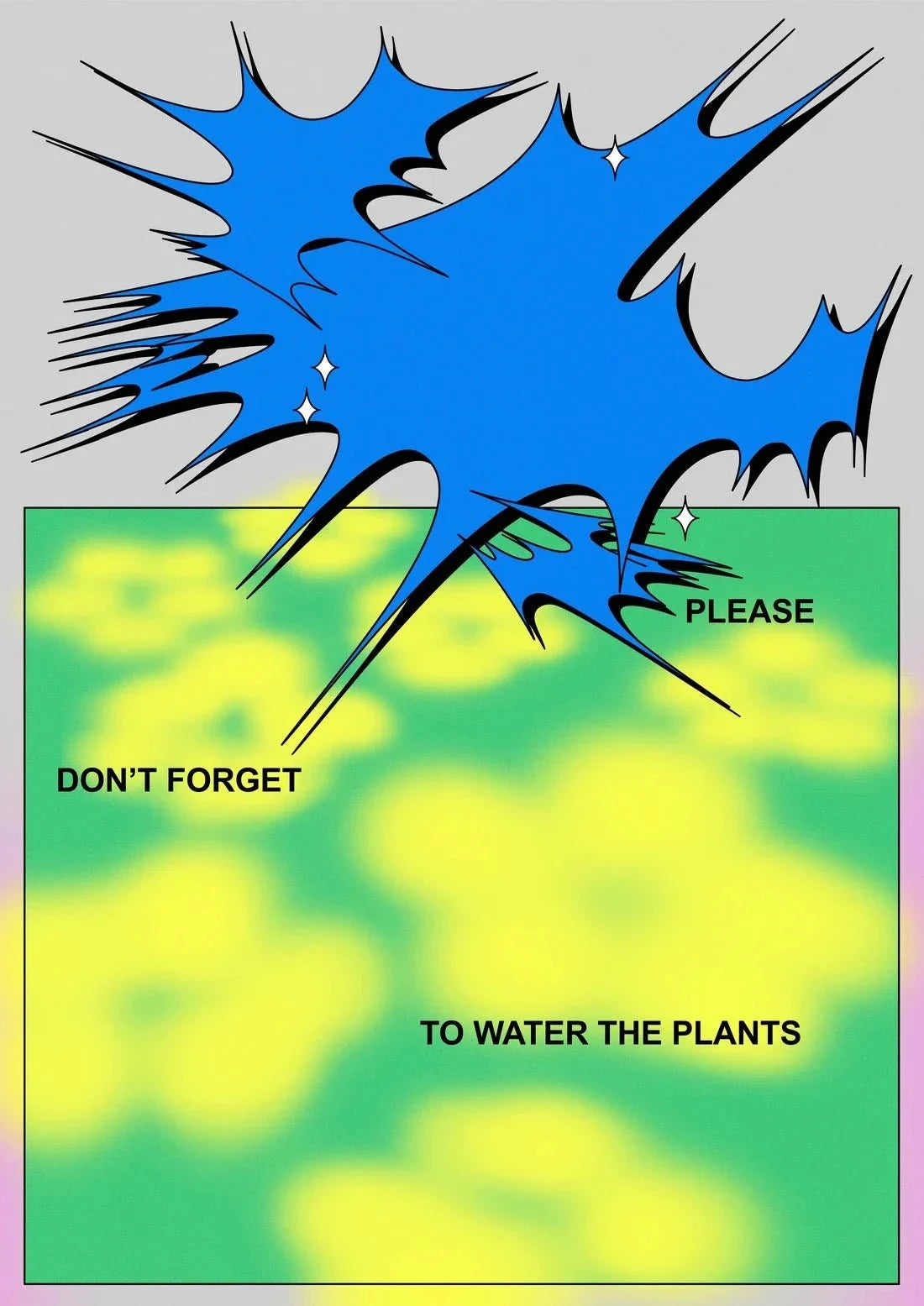 PLEASE DON'T FORGET contemporary wall art print by GOOD OMEN - sold by DROOL