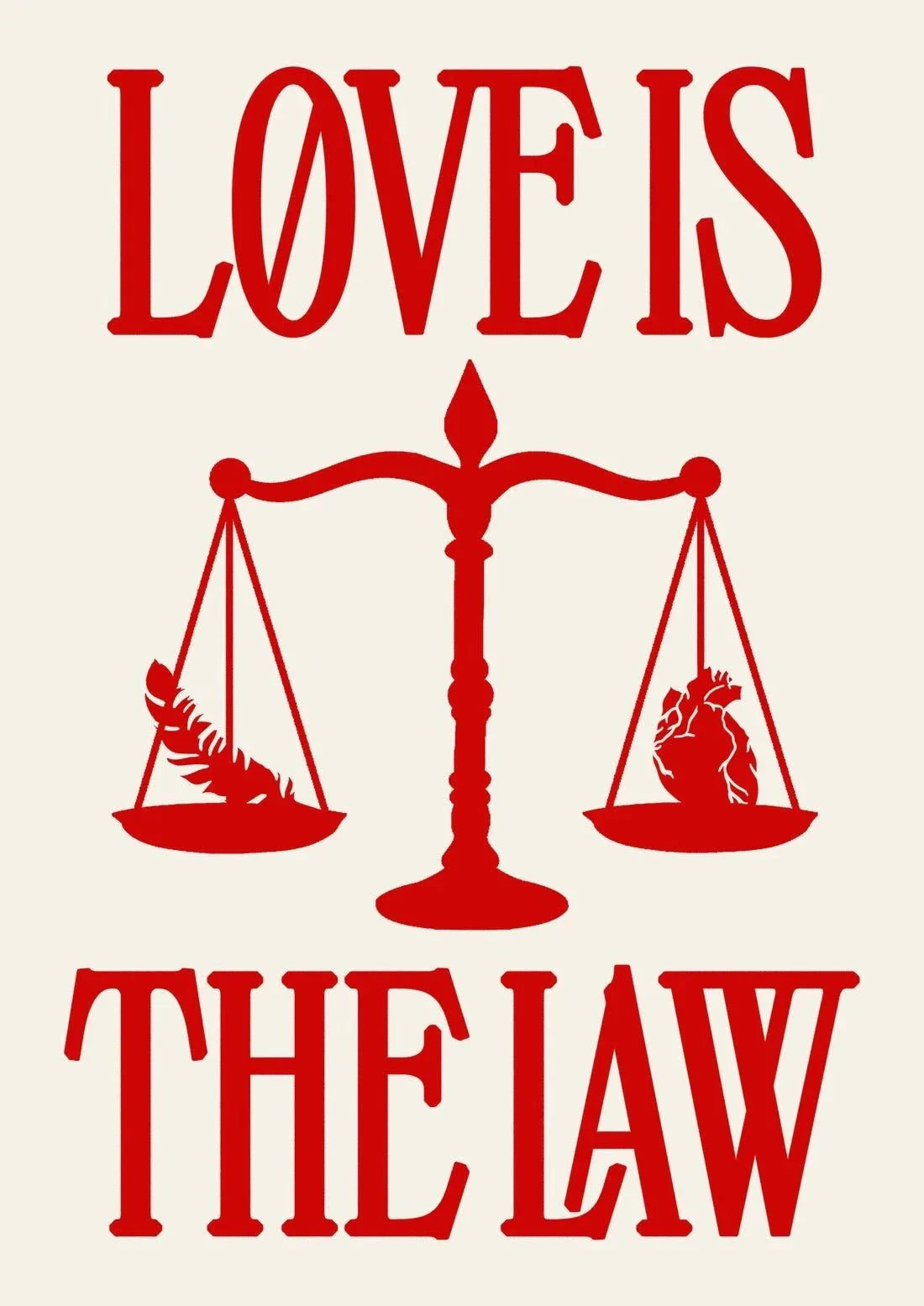 Love is the Law contemporary wall art print by Utsav Verma - sold by DROOL