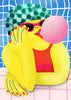 Siesta Frizzante contemporary wall art print by Nina Bachmann - sold by DROOL