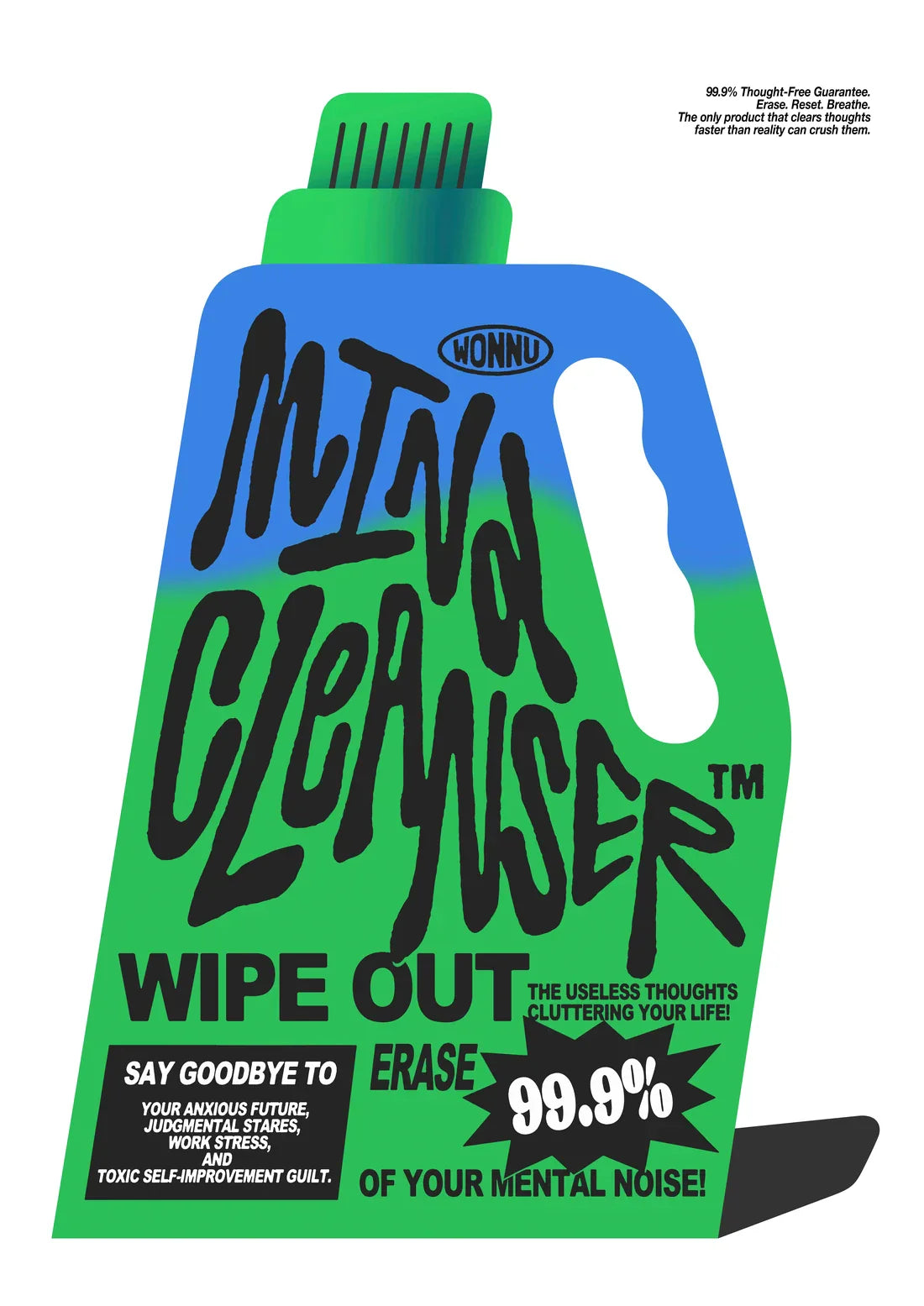 Mind Cleanser contemporary wall art print by Wonnu - sold by DROOL