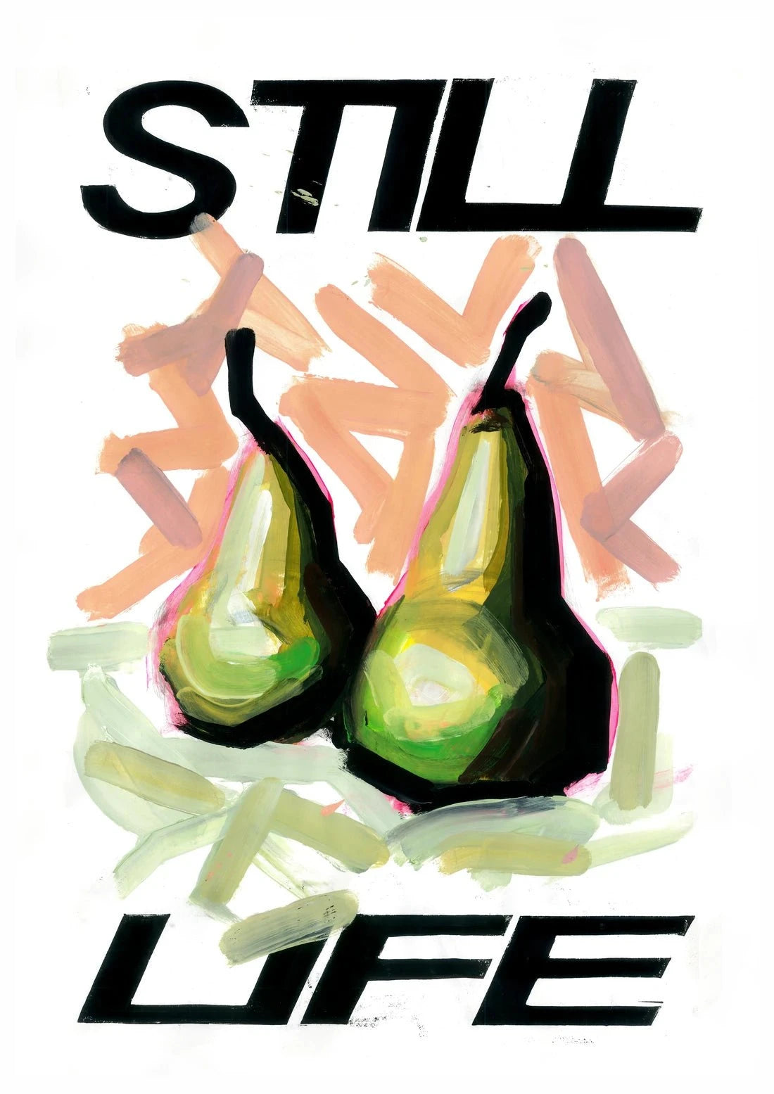 Pear Life contemporary wall art print by 3WillyT - sold by DROOL