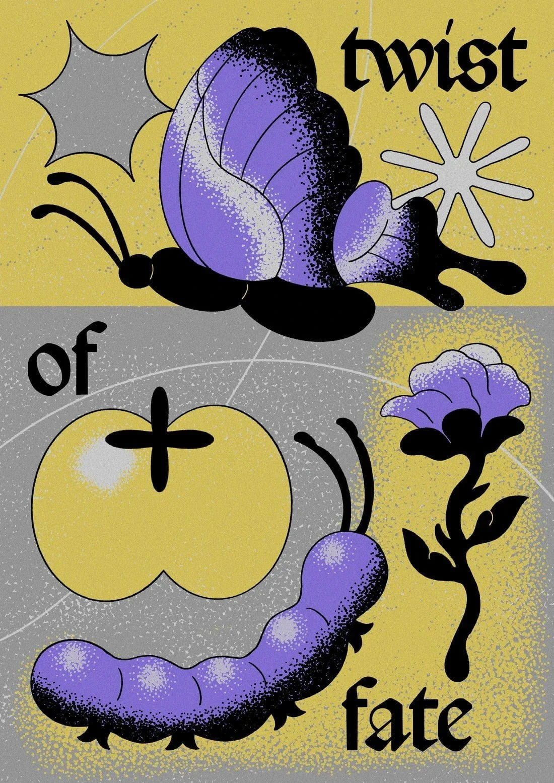 Twist of Fate contemporary wall art print by Erica Lee - sold by DROOL