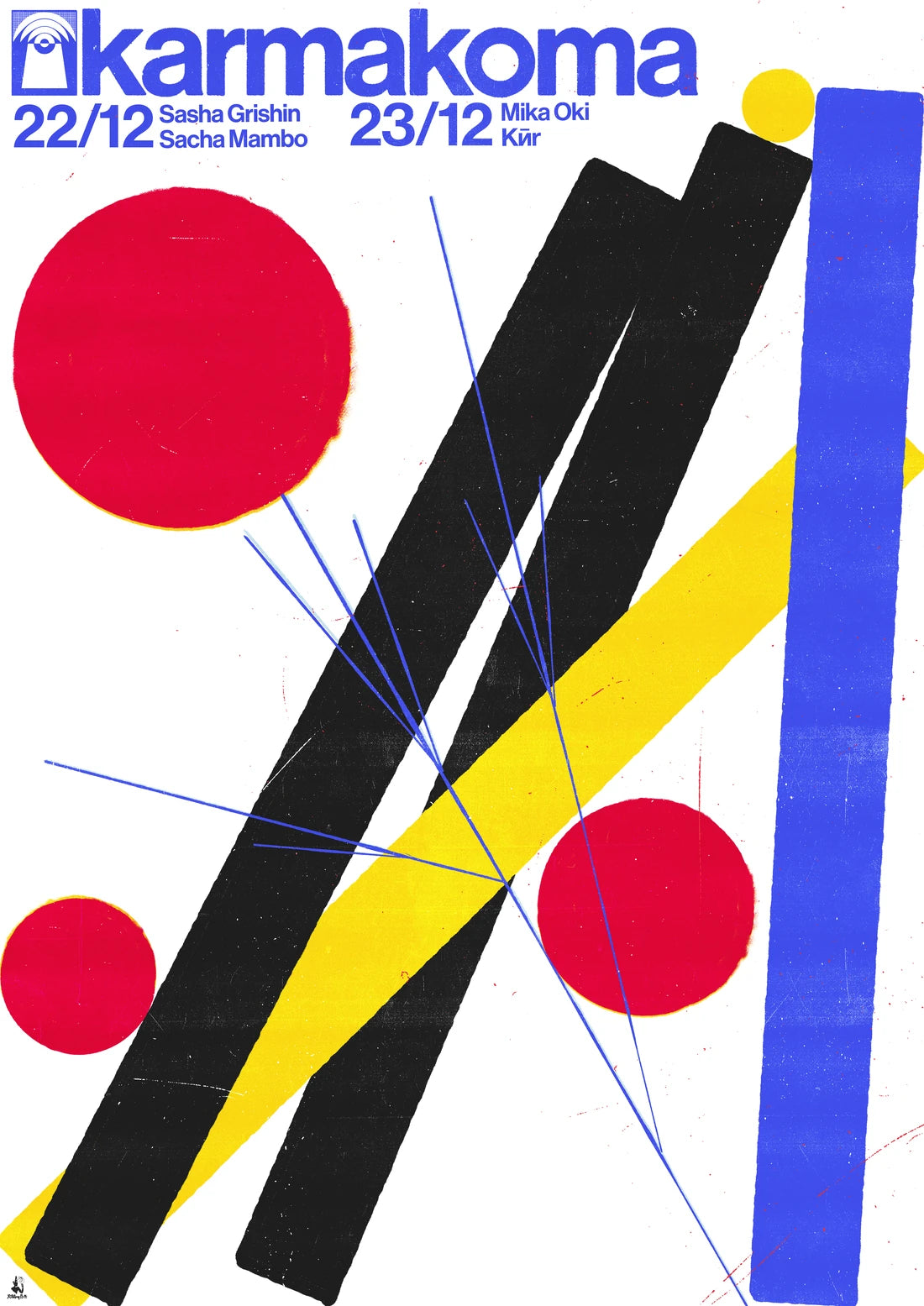 Karmakoma OKI/GRI contemporary wall art print by Floating Bstrd - sold by DROOL
