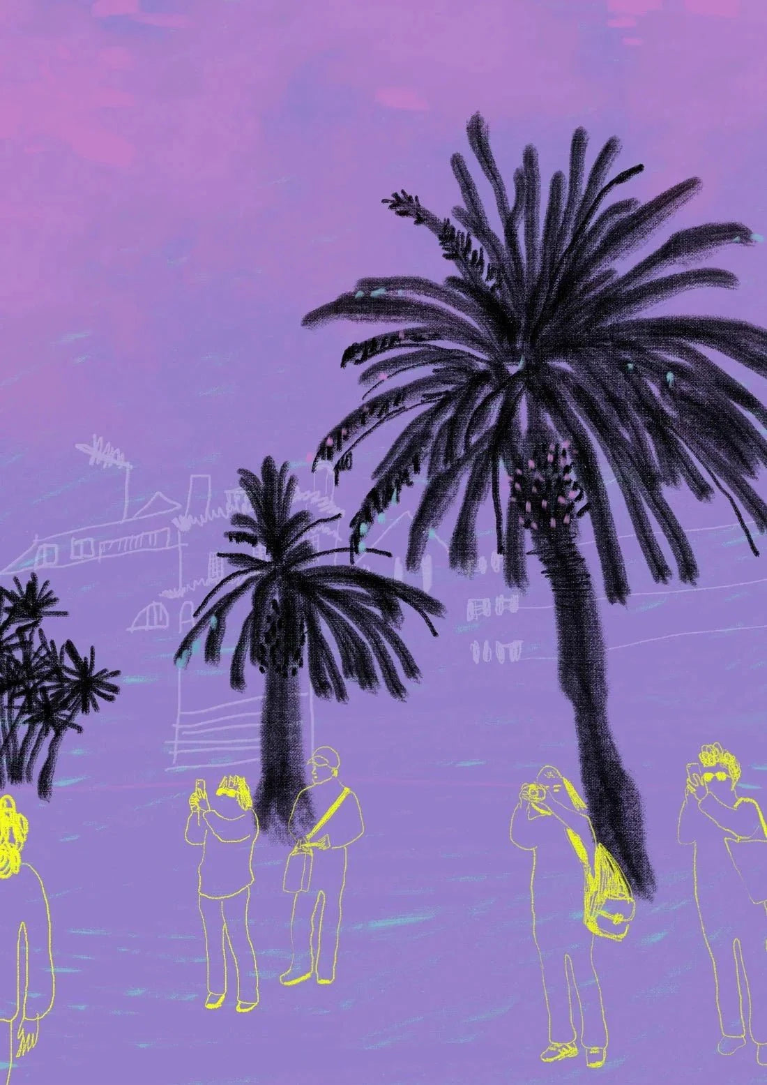 The Tourists contemporary wall art print by mareykrap - sold by DROOL