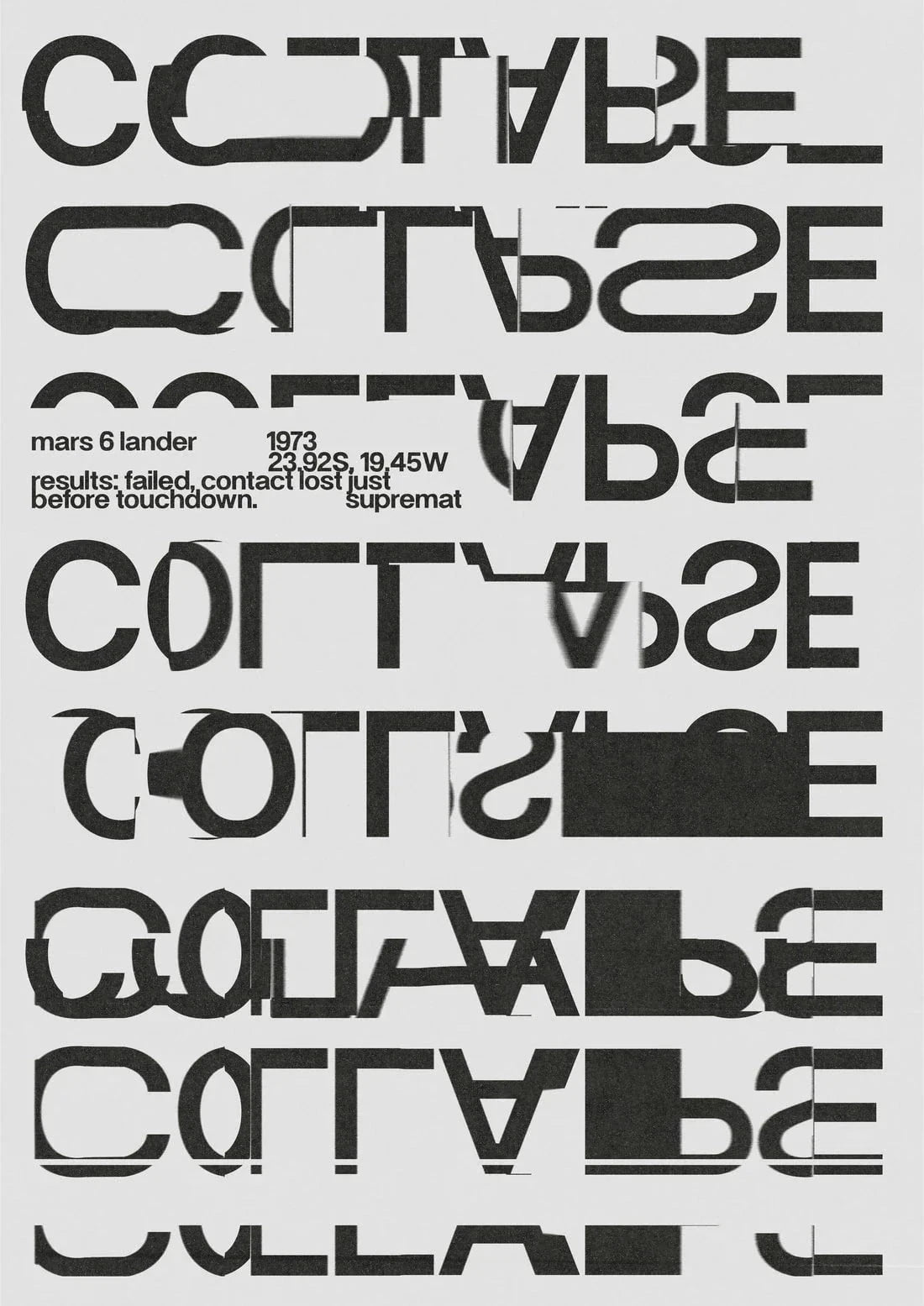Collapse contemporary wall art print by Roman Post. - sold by DROOL