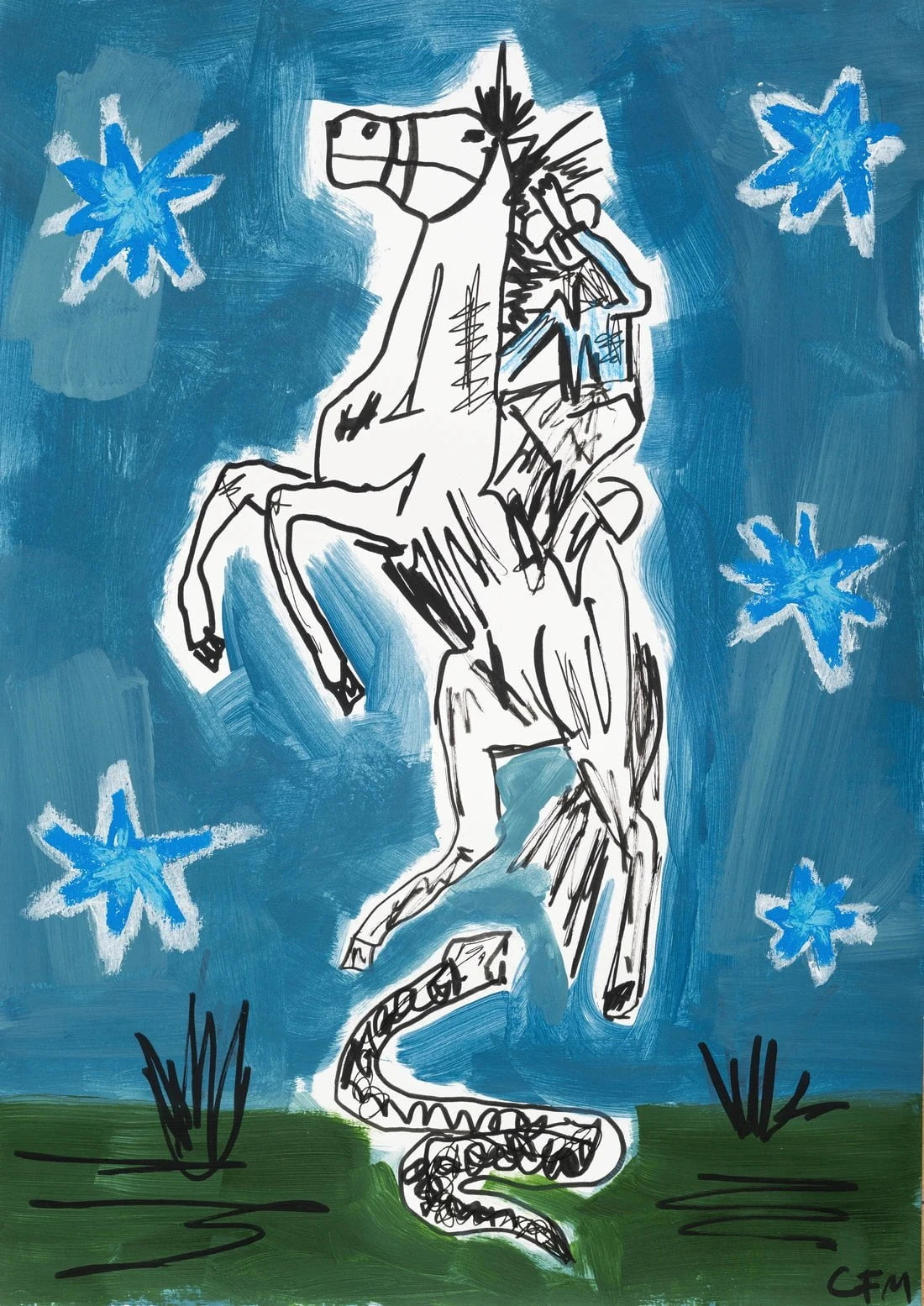 Freeze! contemporary wall art print by Caitlin Flood-Molyneux - sold by DROOL