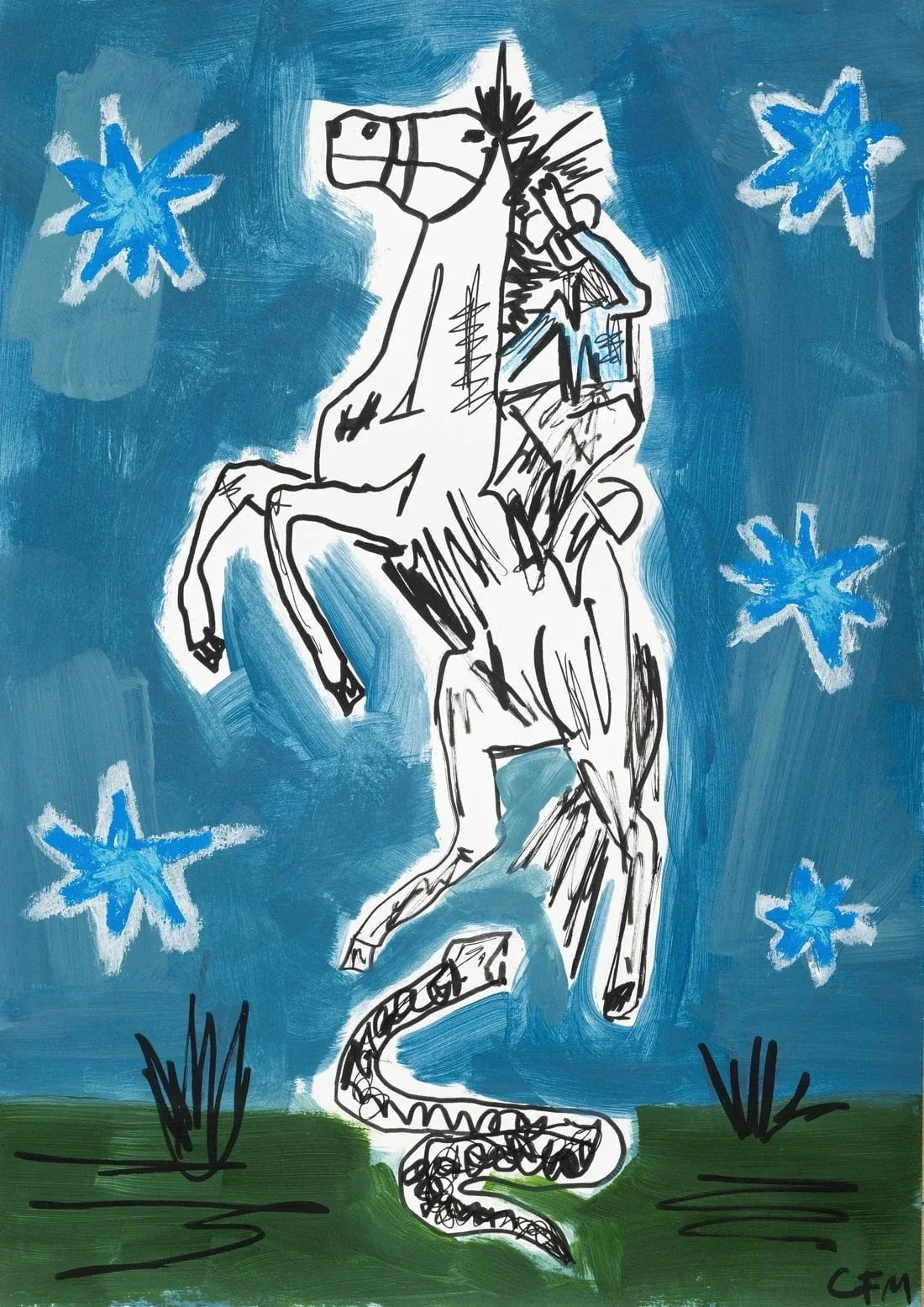 Freeze! contemporary wall art print by Caitlin Flood-Molyneux - sold by DROOL